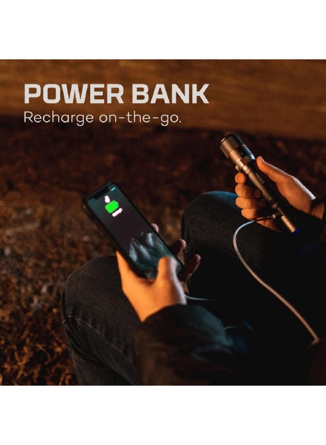 نيبو دافنشي كشاف يدوي ألومنيوم 2000 لومن بتصميم أنيق ومتين قابل لإعادة الشحن مع خاصية التكبير 4 مرات رمادي 18.42 x 3.51 x 3.51 ملم 3999930 - Image 5